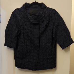 BCBGMaxAzria Black Quilted Women's Bolero Jacket Navy SIZE Medium
